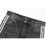 Balenciaga X Adidas Wide-Leg Jeans With Three Stripes On The Side Webbing Black