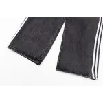Balenciaga X Adidas Wide-Leg Jeans With Three Stripes On The Side Webbing Black