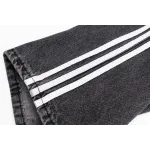 Balenciaga X Adidas Wide-Leg Jeans With Three Stripes On The Side Webbing Black