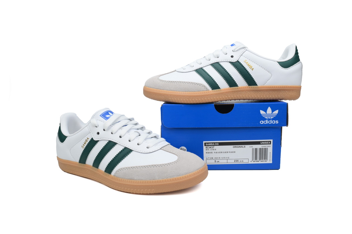Adidas Originals Samba OG White Collegiate Green Gum IE3437