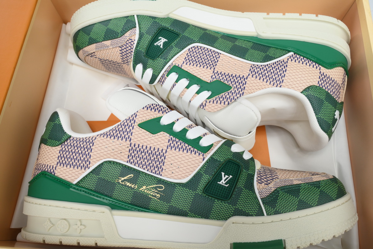 PK God Batch LOUIS VUITTON Trainer White Green
