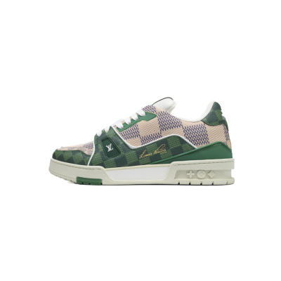  PK God Batch LOUIS VUITTON Trainer White Green  01