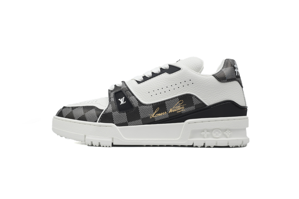 PK God LOUIS VUITTON Trainer Golf Checkerboard Black