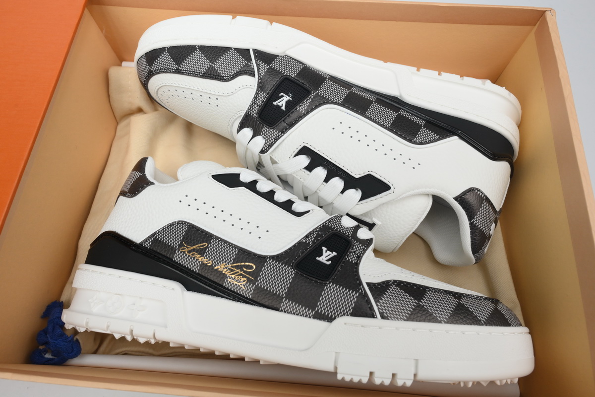 PK God LOUIS VUITTON Trainer Golf Checkerboard Black