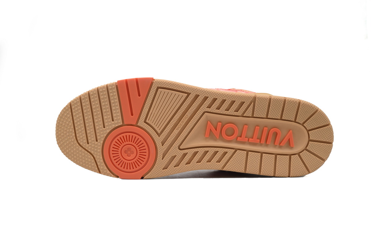 PK God Batch LOUIS VUITTON Trainer Rendering Orange Cloth