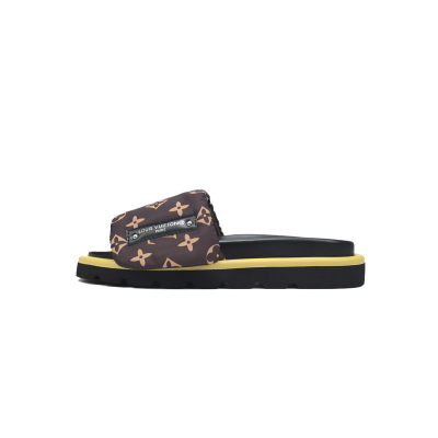 PK God Batch LOUIS VUITTON Pool Pillow Comfort Brown Black Label 01