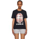 BAPE A Bathing Ape Check by Bathing Tee Black/Beige