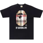 BAPE A Bathing Ape Check by Bathing Tee Black/Beige