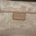 Medium Dior Book Tote Ecru and Pink Toile de Jouy Embroidery
