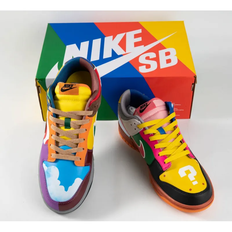 ljr batch dunk low what the S*per mario