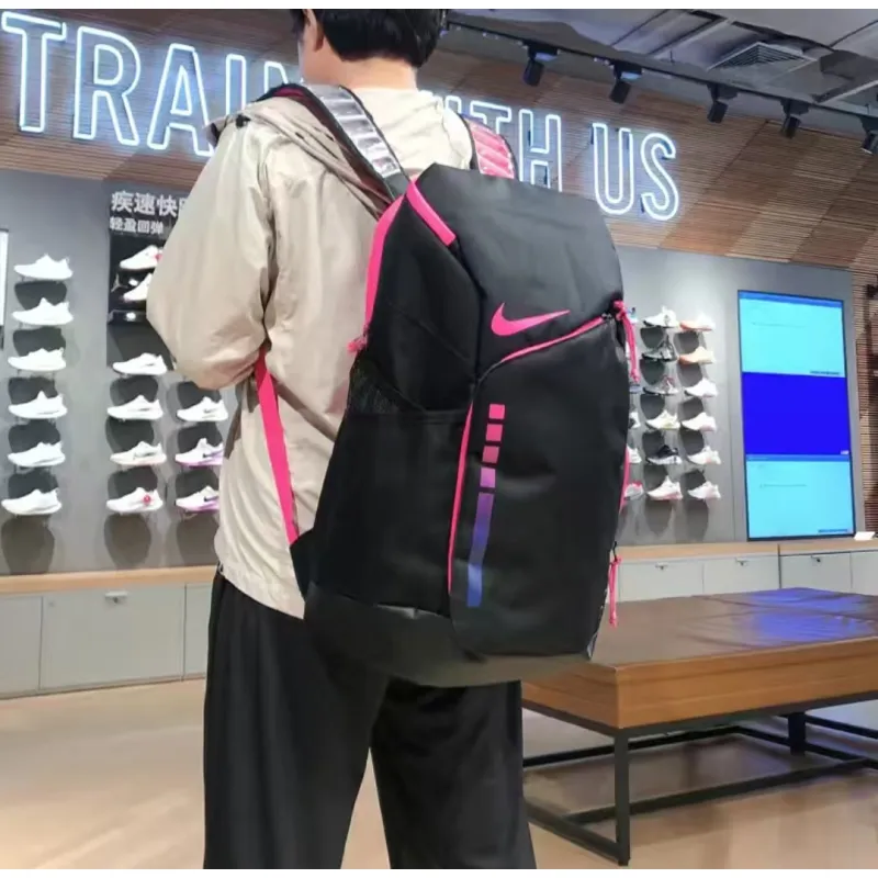 nike hoops elite backpack-black/pink