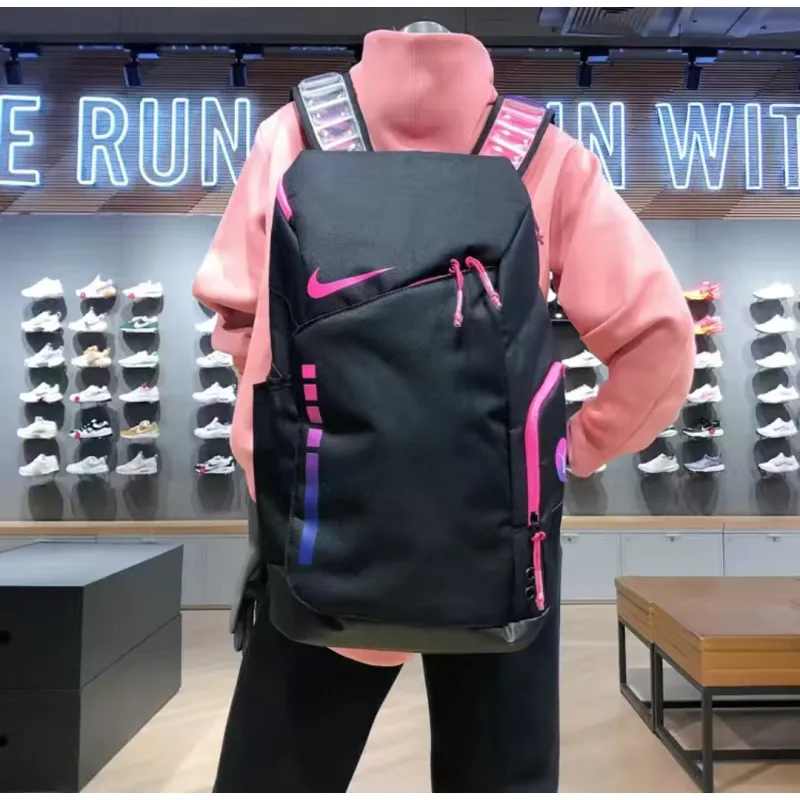 nike hoops elite backpack-black/pink