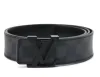 LOUIS VUITTON Belt Initiales Damier Graphite Black/Grey