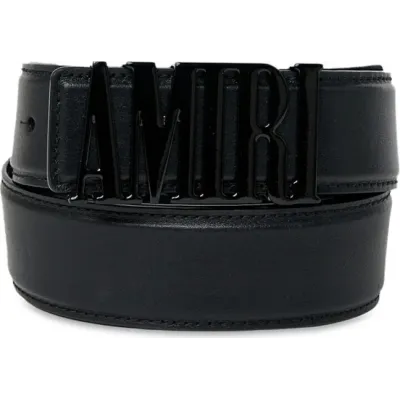 Amiri Logo Leather Belt 01