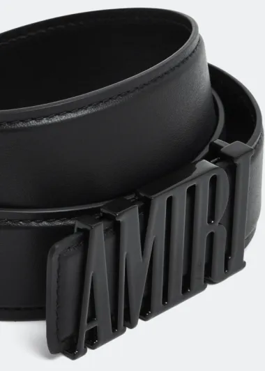 Amiri Logo Leather Belt