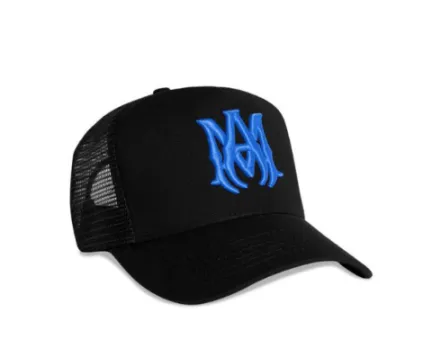 Amiri Logo Trucker Hat in Black