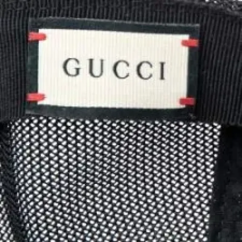 Gucci Black Kingsnake Print GG Supreme Leather Baseball Cap