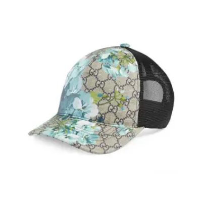 Gucci GG/MESH BASEBALL HAT IN BLUE 01