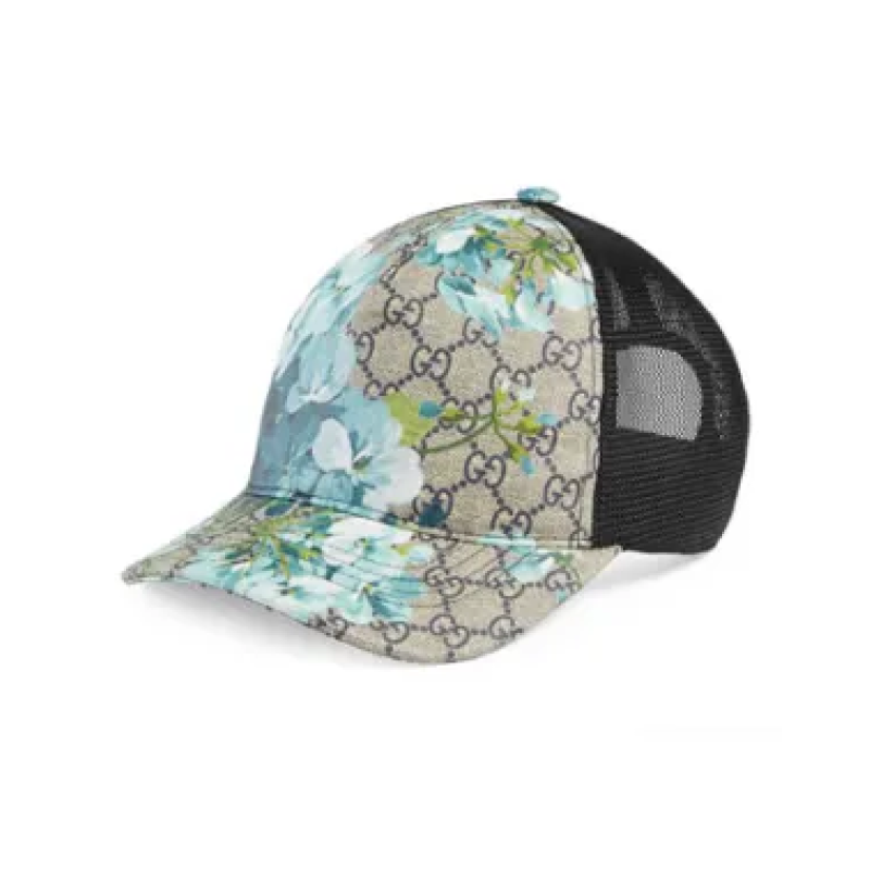 Gucci GG/MESH BASEBALL HAT IN BLUE