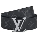LOUIS VUITTON Belt Initiales Damier Graphite