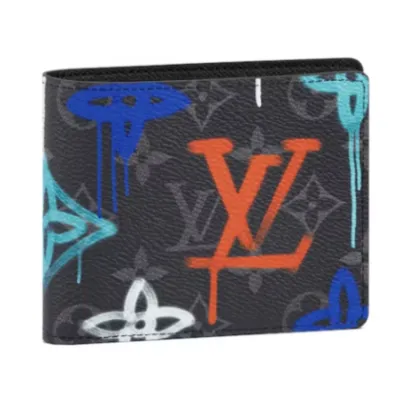 LOUIS VUITTON Multiple Wallet LV Graffiti Multicolor 01
