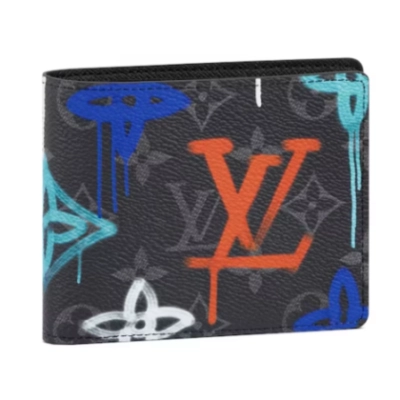 LOUIS VUITTON Multiple Wallet LV Graffiti Multicolor 01