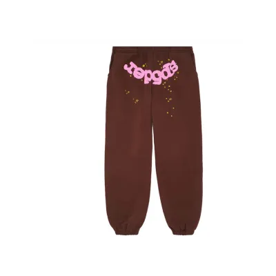 Sp5der Classic Sweatpant Brown 01