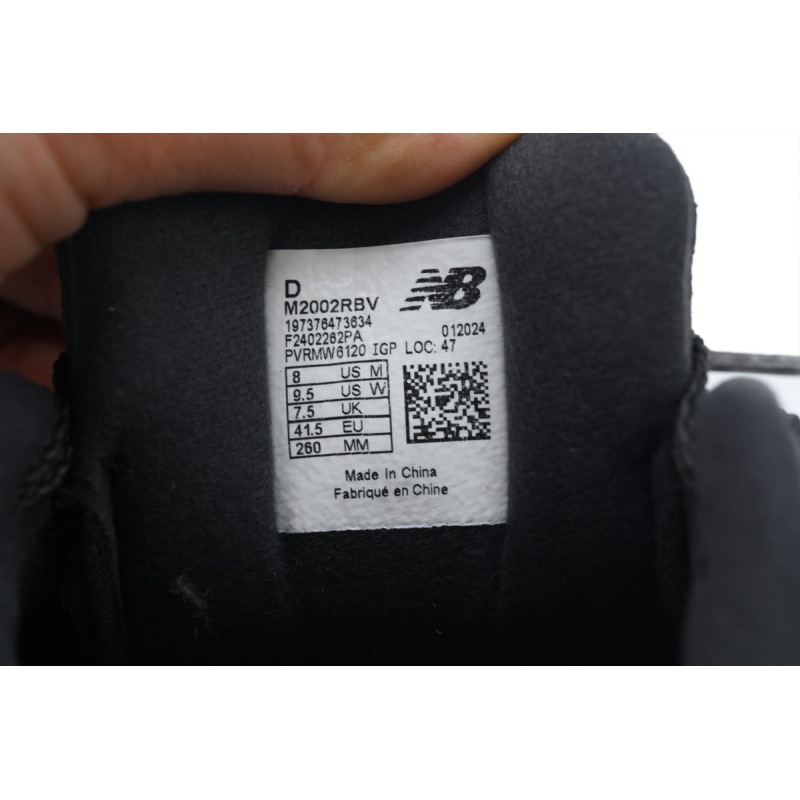 New Balance 2002R 'Black Grey' M2002RBV