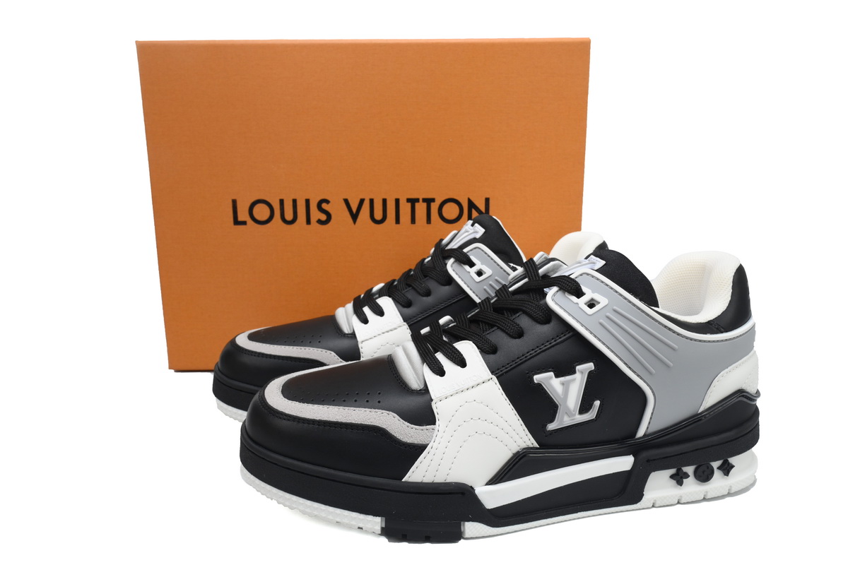 PK God Batch LOUIS VUITTON Trainer Black and gray