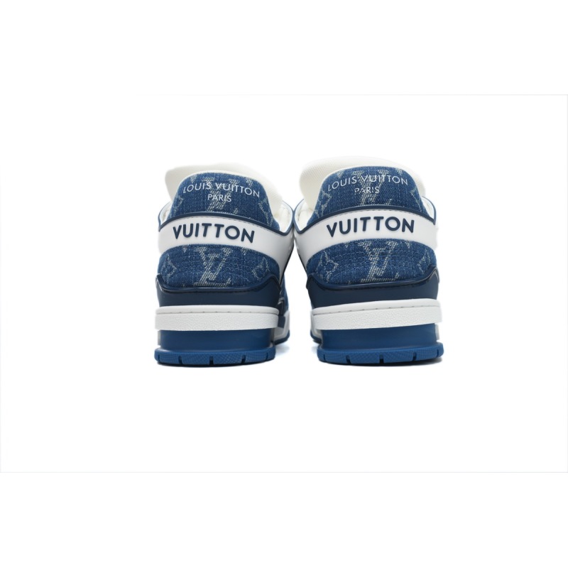 PK God Batch LOUIS VUITTON Trainer White and blue denim