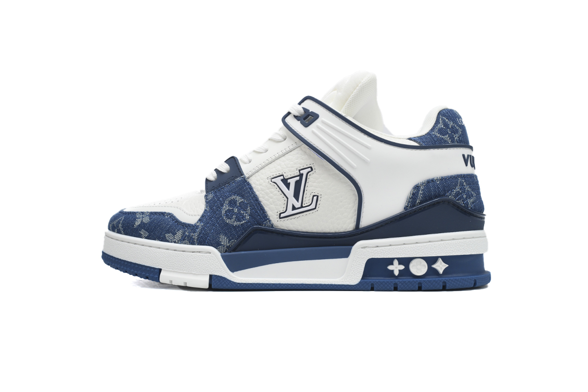 PK God Batch LOUIS VUITTON Trainer White and blue denim