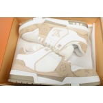 PK God Batch LOUIS VUITTON Trainer White Khaki