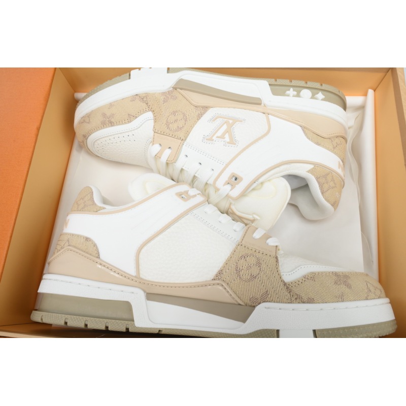 PK God Batch LOUIS VUITTON Trainer White Khaki