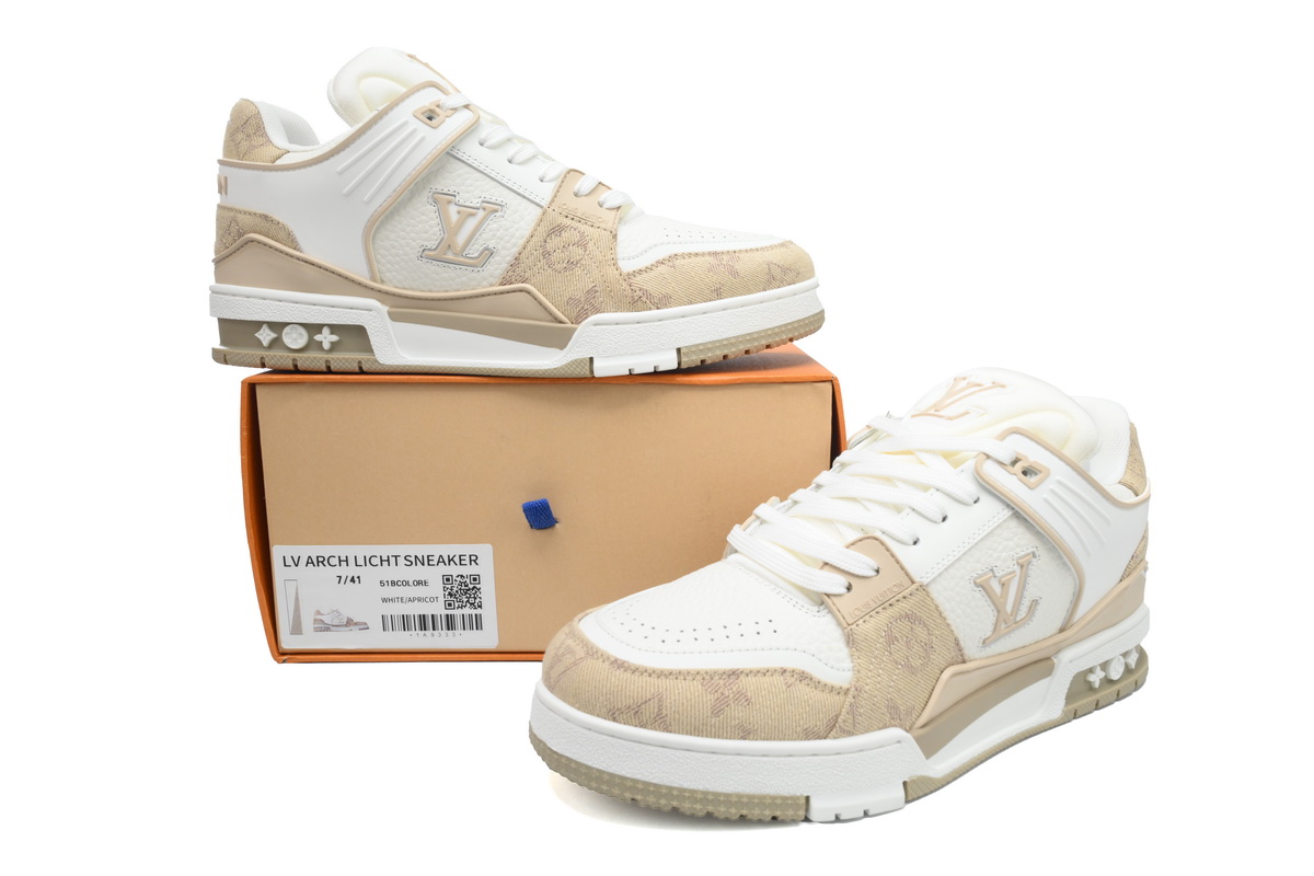 PK God Batch LOUIS VUITTON Trainer White Khaki