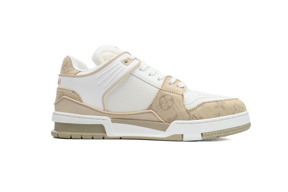 PK God Batch LOUIS VUITTON Trainer White Khaki