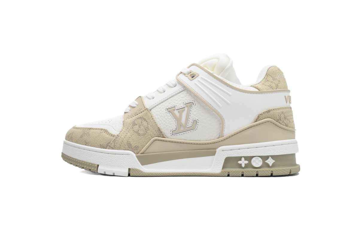 PK God Batch LOUIS VUITTON Trainer White Khaki