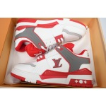 PK God Batch LOUIS VUITTON Trainer White Red