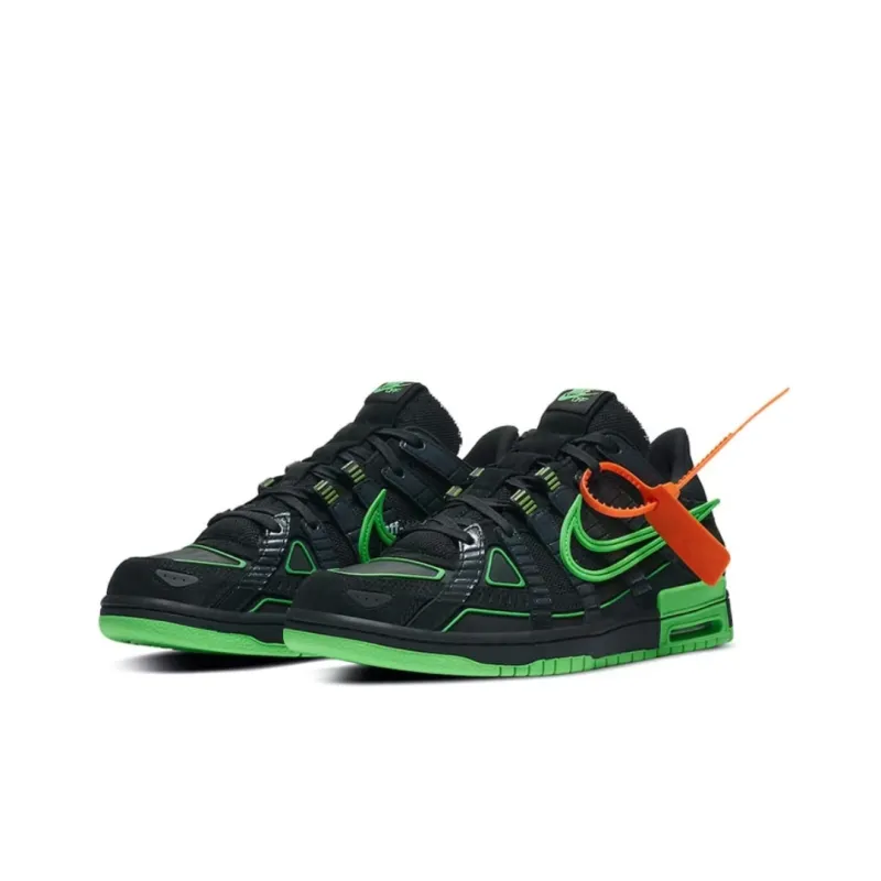 pk god batch nike x off-white air rubber dunk "green strike" sneakers