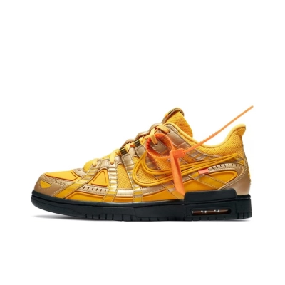 PK God Batch Nike X Off-White Air Rubber Dunk "University Gold" sneakers 01