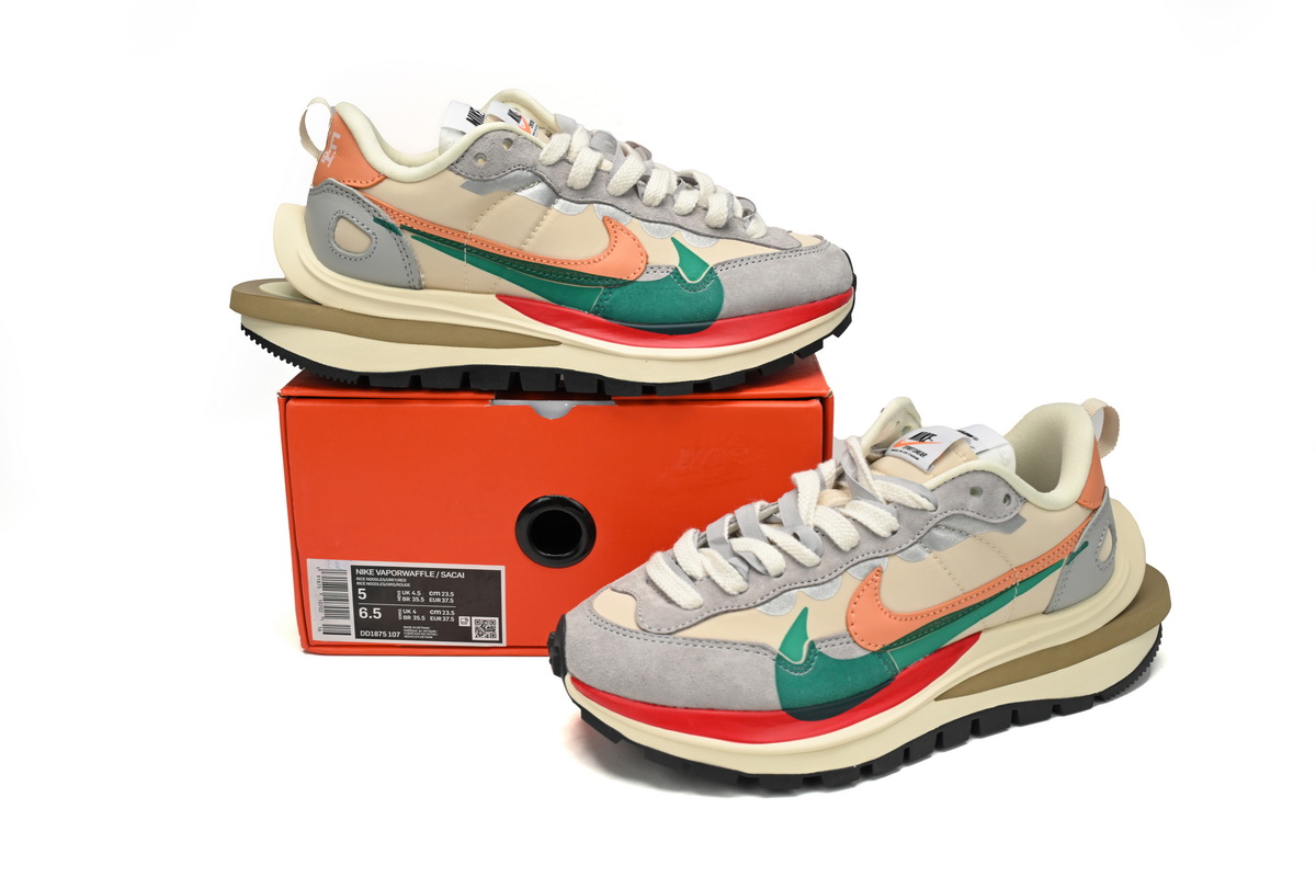 PKstockx Sacai x Nike VaporWaffle 3.0 Beige orange color DD1875-107