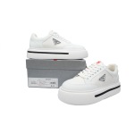 PK God Batch Prada White plaid platform shoes