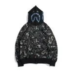 BAPE luminous starry sky hoodie black & white