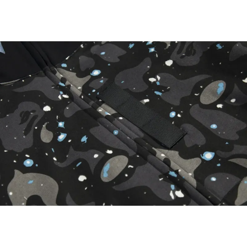bape luminous starry sky hoodie black & white