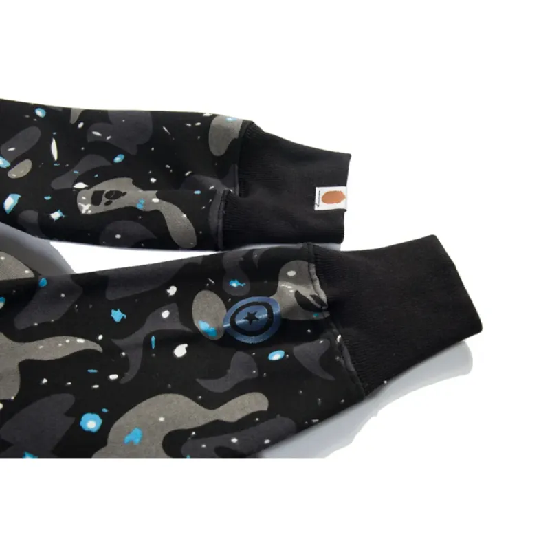 bape luminous starry sky hoodie black & white