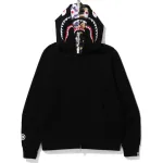 BAPE ABC Camo Shark Zip Hoodie Black