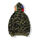 BAPE Cloro Camo Shark Full Zip Hoodie Green FW18