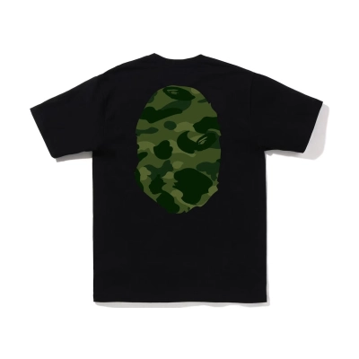 BAPE Color Camo Big Ape Head Tee Black Green 02