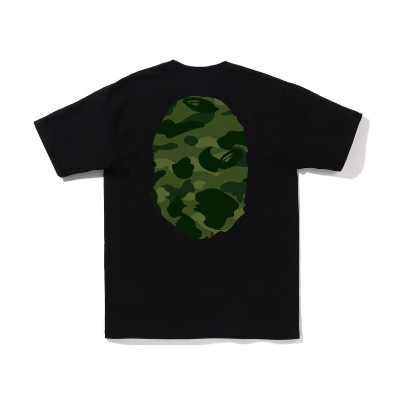 BAPE Color Camo Big Ape Head Tee Black Green