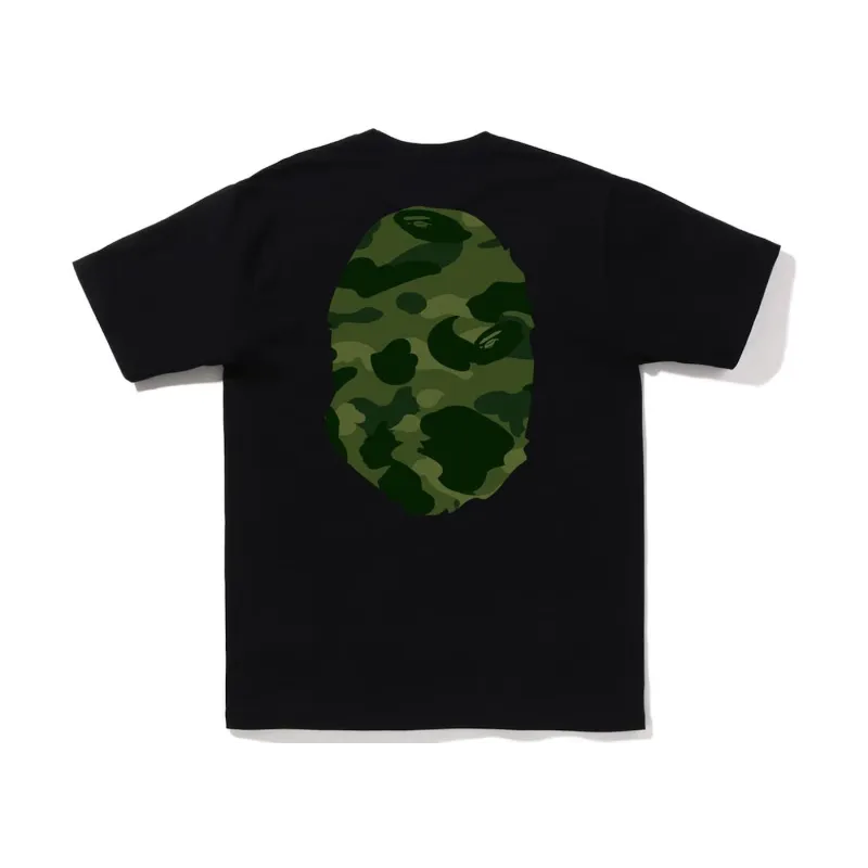 bape color camo big ape head tee black green