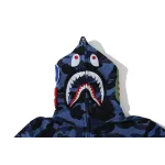 BAPE COLOR CAMO SHARK ZIP HOODIE NAVY 4580793329572